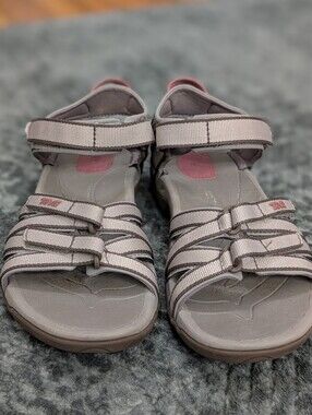 Teva Women's Tirra Simply Taupe Gray Strappy Sportswear Hiking Sandals Size 6.5